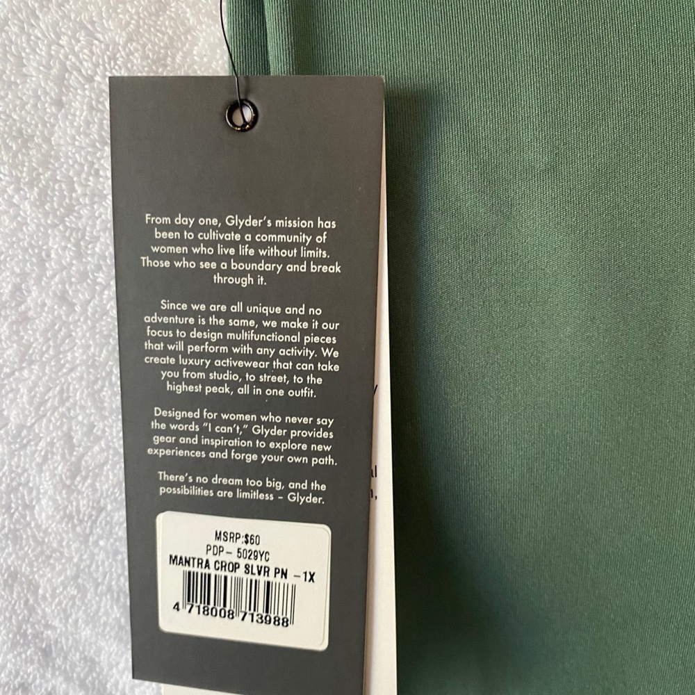 NWT green workout capris